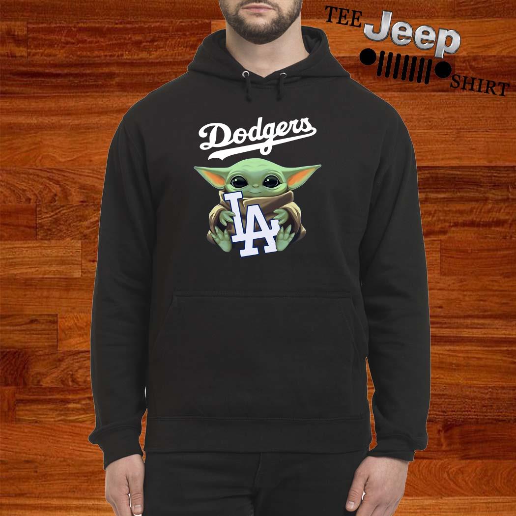 Baby Yoda hug Los Angeles Dodgers shirt, hoodie, sweater, long