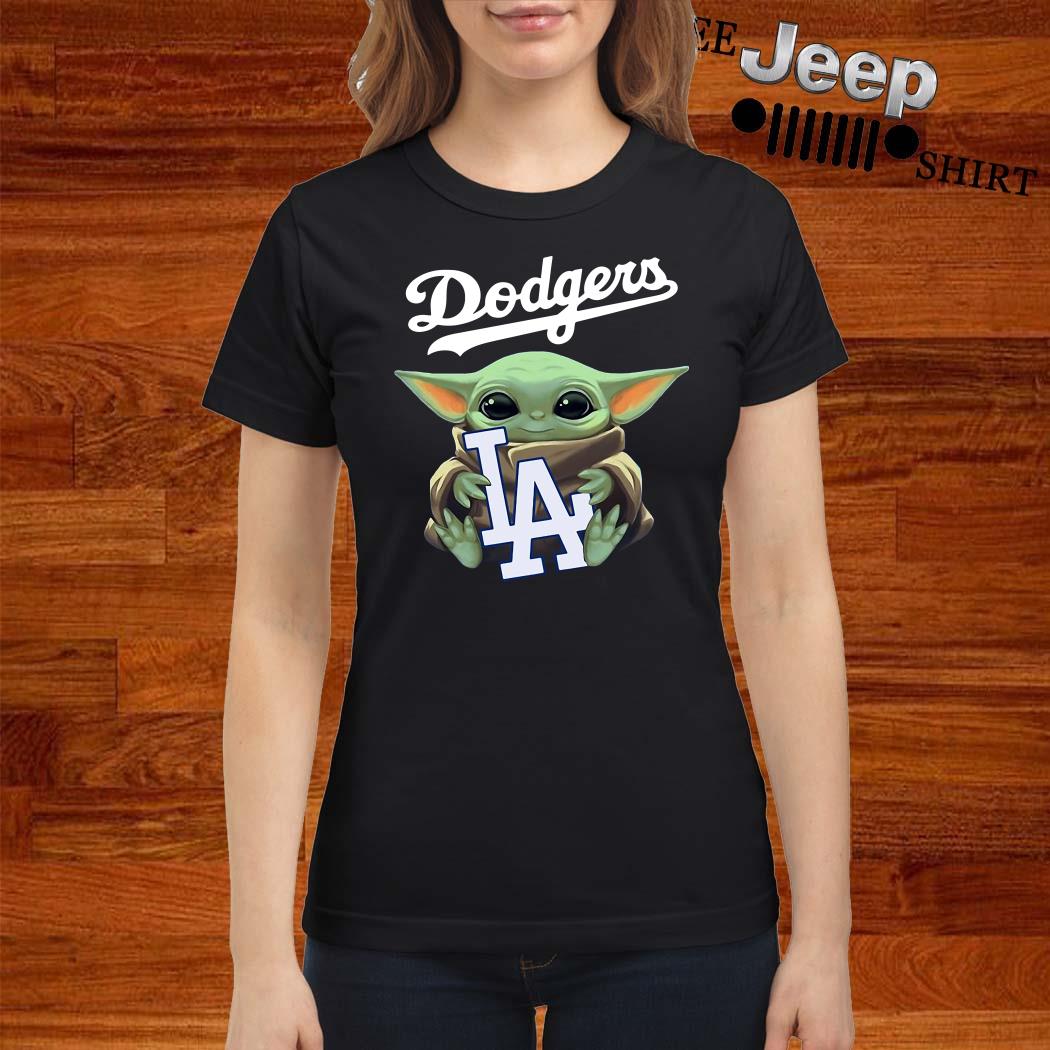 Baby Yoda hug Los Angeles Dodgers shirt, hoodie, sweater, long