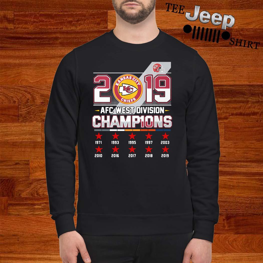 Kansas City Chiefs 2019 AFC West Division Champions Shirt, Sweater, Long  Sleeved And Hoodie