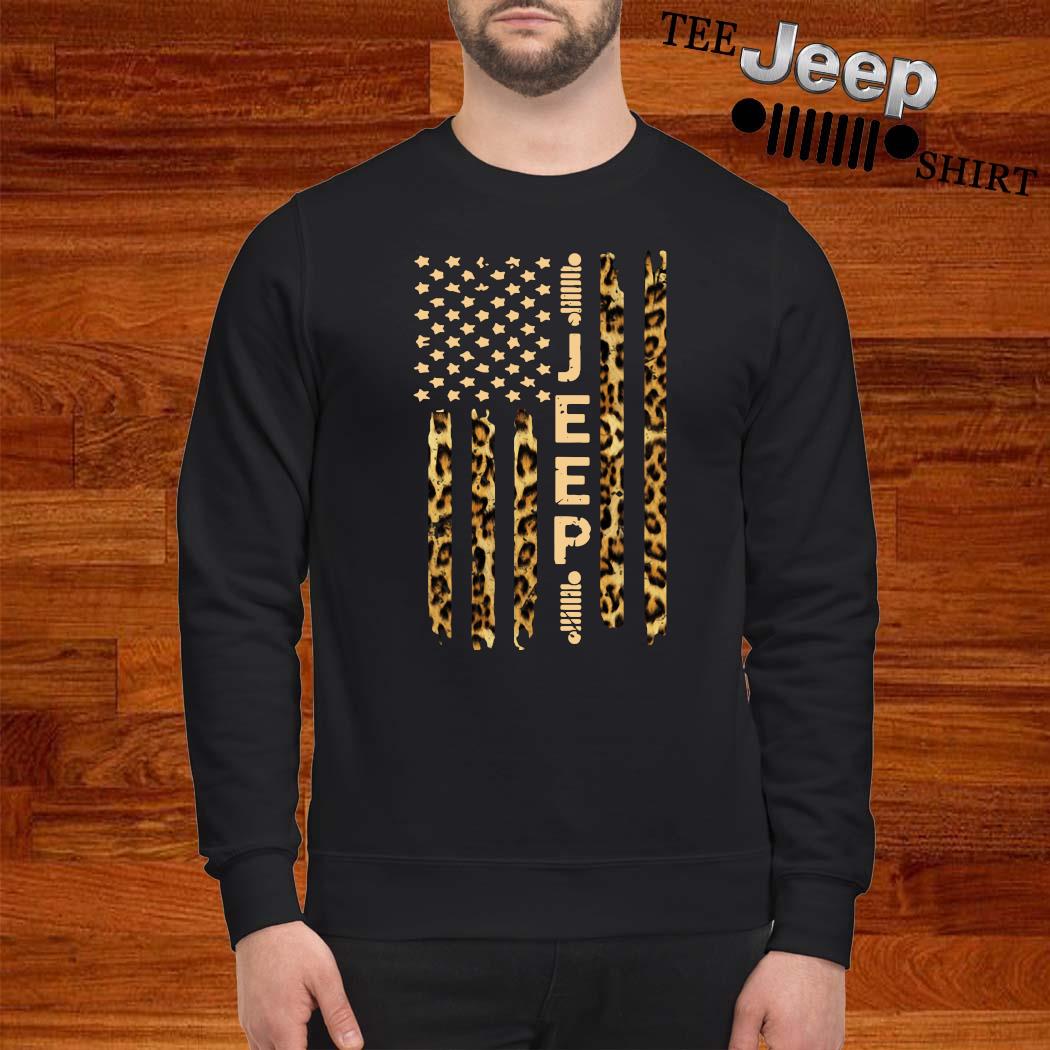 leopard american flag shirt