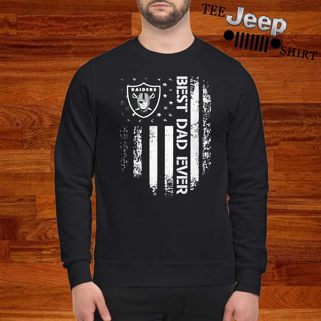 Las Vegas Raiders Best Oakland Raiders Dad Ever American Flag Shirt shirt,  hoodie, sweater, long sleeve and tank top