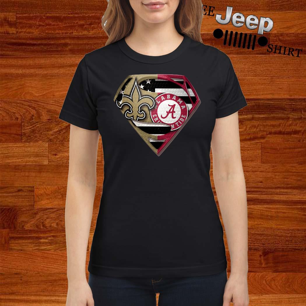 New Orleans Saints and Alabama Crimson Tide Superman shirt, hoodie, ladies  tee, sweater and v-neck t-shirt