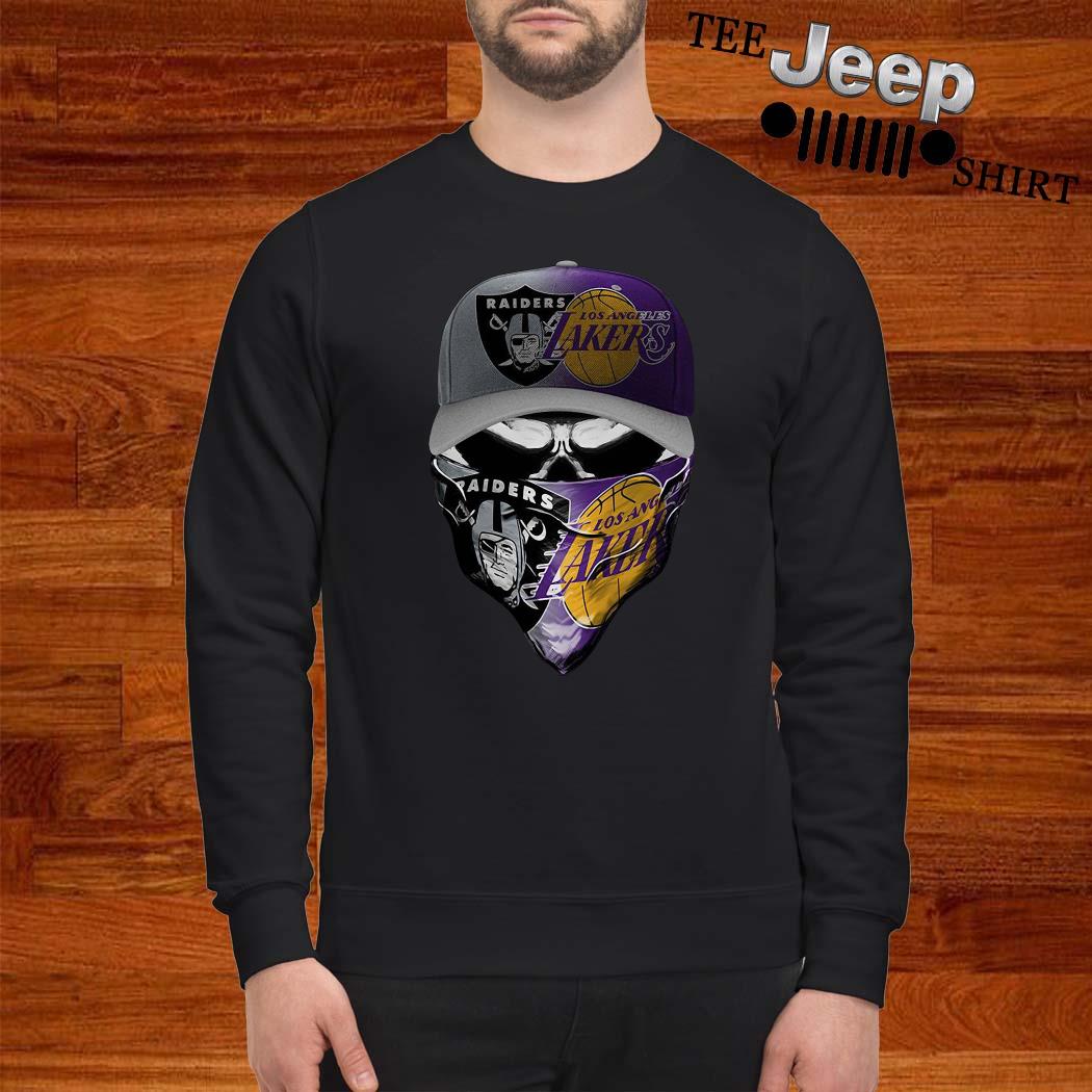 Skull Face Mask Oakland Raiders And Los Angeles Lakers t-shirt, hoodie,  sweater, longsleeve t-shirt